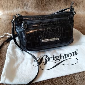 Brighton Crossbody Croco Leather Handbag!